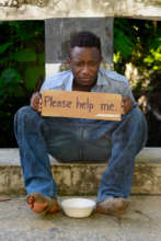 Homeless Veteran needs shoes, food and shelter