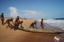 Native Fishermen in Sierra Leone, West Africa
