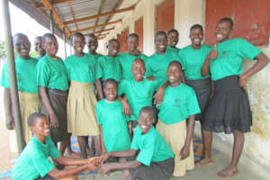 Happy 6th Grade Girls Boarding at Agwata School