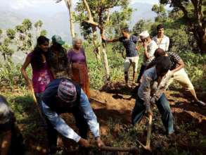 Digging for water tank