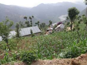 Typical farm above the village