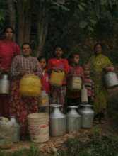 Birta women collecting water