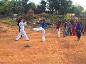 Rita while teaching Taekwondo