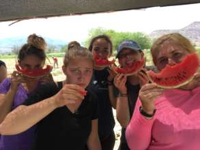 Happy volunteers