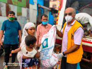 Distribution of DryRation to lockdown affected