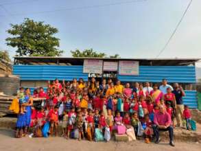 Group Photo of our marginalized kids with sponsors