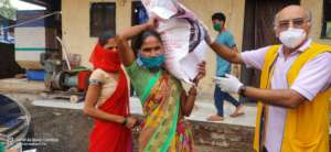 Distribution of DryRation to lockdown affected