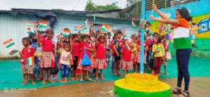 Out Tiny Tots celebrating Independence on Aug 15