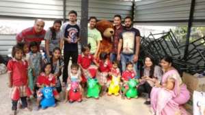 Donation of human adult size Teddy to our TinyTots