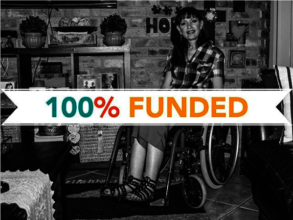 Jolette's wheelcahir is 100% Funded