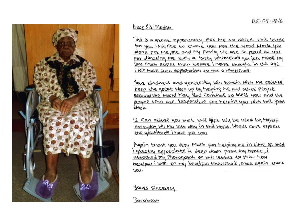 Help Gift Disabled South Africans a Wheelchair