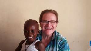 Connecting with children at shelter, Sierra Leone