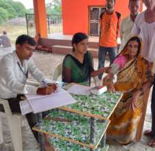 Medical team testing patient for Hypertension