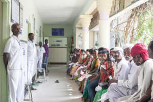 Patients waiting for their turn at the OPD
