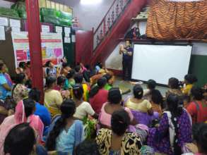 Menstrual hygiene session.