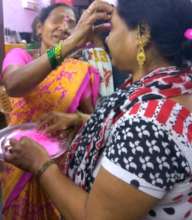Umeed women celebrating Holi