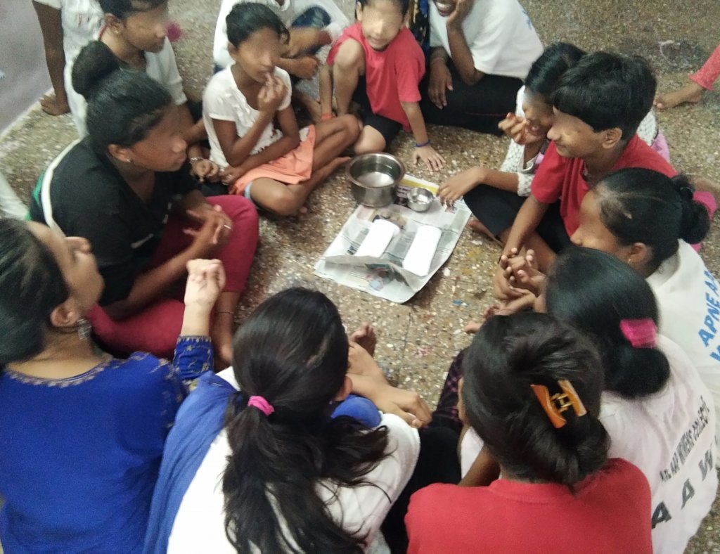 an interactive sessions on menstrual hygiene