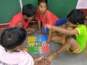 children enjoying some indoor games