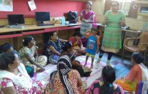 Umeed women engrossed in monthly meeting