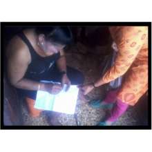 A beneficiary involved in adult literacy drive