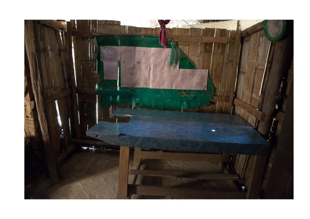 The delivery room in the Burmese camp