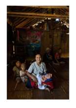 Young mother who has received a baby kit in Burma