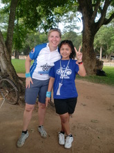 Pok with HOPE trustee at the Angkor Bike Ride