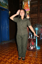 Pok in uniform for nurse training