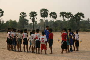 Young adult practising his leadership skills
