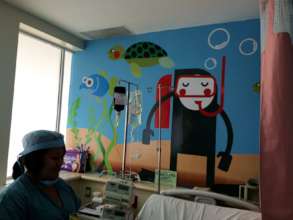 Hospitalization area with joyful patterns