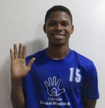 Juan Elias with the Foundation's Uniform