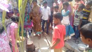 Children celebrate Pongal, January 2017