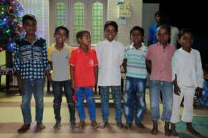 Younger boys perform at our christmas party