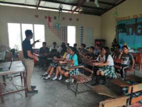 Stakeholder Officer, Fritz speaks to students