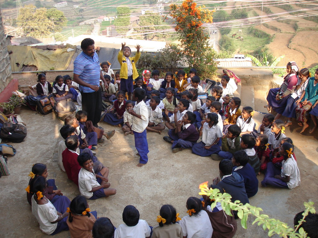 Children at Vilpatti Village Project