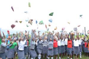 Girls celebrate their DfG Kits!