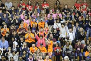 Cheering on the teams