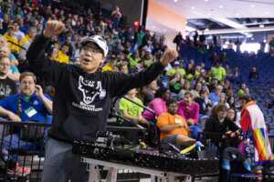 Cheering for your team at FRC Champs at VSU