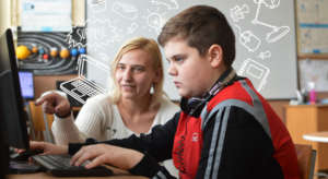 Simona and the future IT specialist.