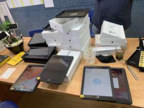 All 10 iPads, ready to do some good