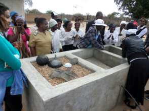 A pot rack constructed through the group's efforts