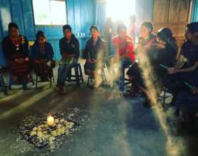 Light shining in on the ceremony