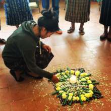 Lighting a candle and making a promise