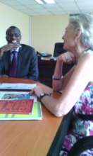 Katy with the Hon. Minister of Education