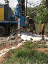 Drilling for water with soap suds