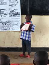 Pupil demonstrating English sentences he's learned