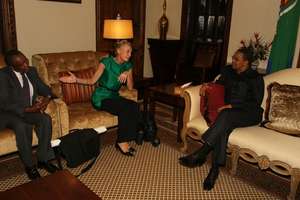 Dilly Mtui, Katy Allen and The Hon President