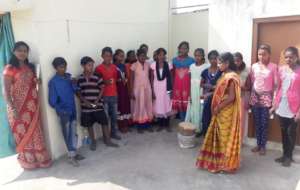 Some of migrated children in the work-sit school