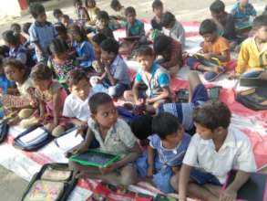 Young children from the migrated families in schoo