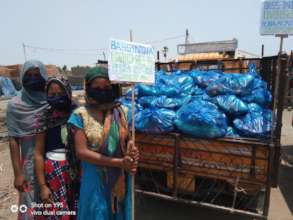 Covid ration and vegetables Relief distribution